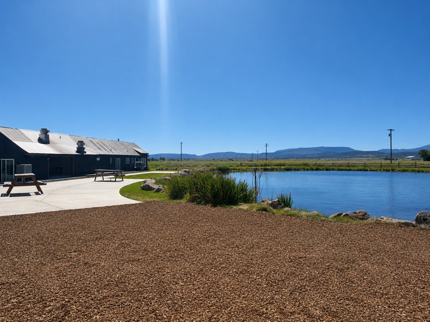 Pond and lodge